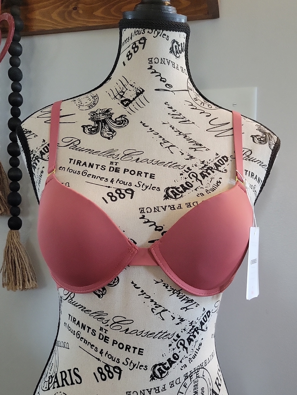Cherries Everyday Smooth T-Shirt Bra - Dusty Rose/Red